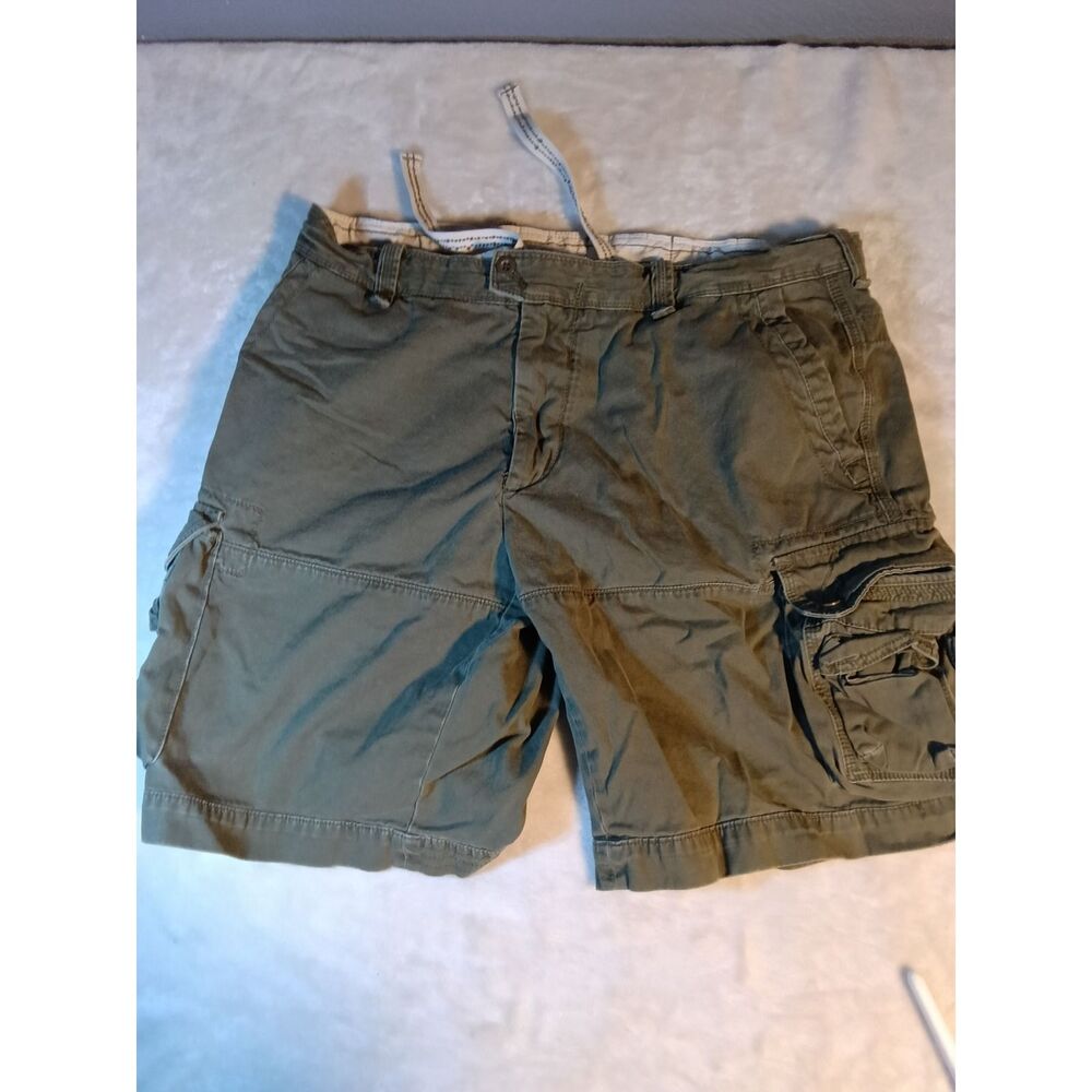 Polo Ralph Lauren Mens Cargo Shorts Olive Green Cotton Utility Military Size 37